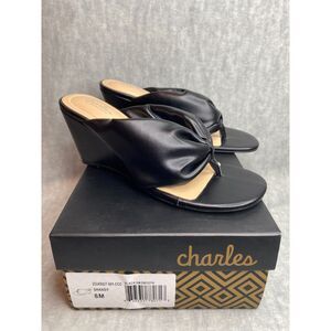 Charles by Charles David Size 8M Shandy Chic Comfort Classic Wedge Black